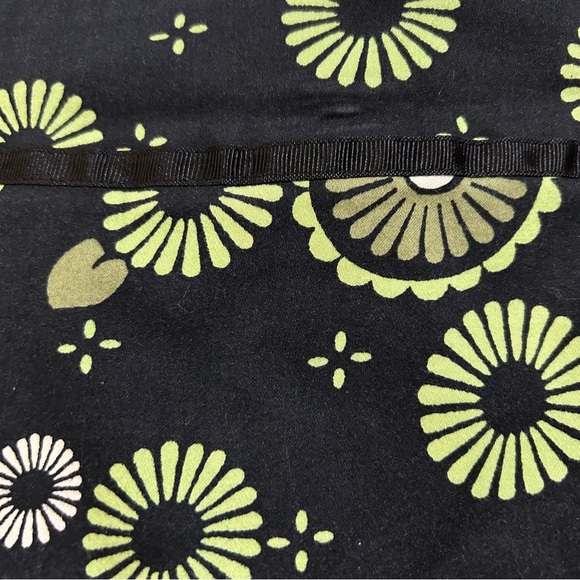 Cleo black patterned cotton A-line skirt. - Picture 3 of 7